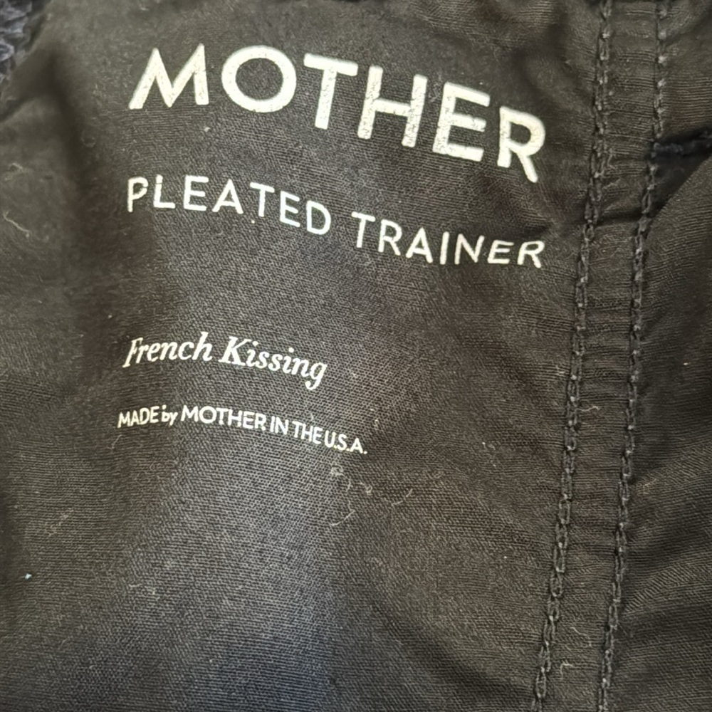 Mother Pants Womens Navy Blue French Kissing Pleated Trainer Jogger Zip. 28 - Picture 9 of 9